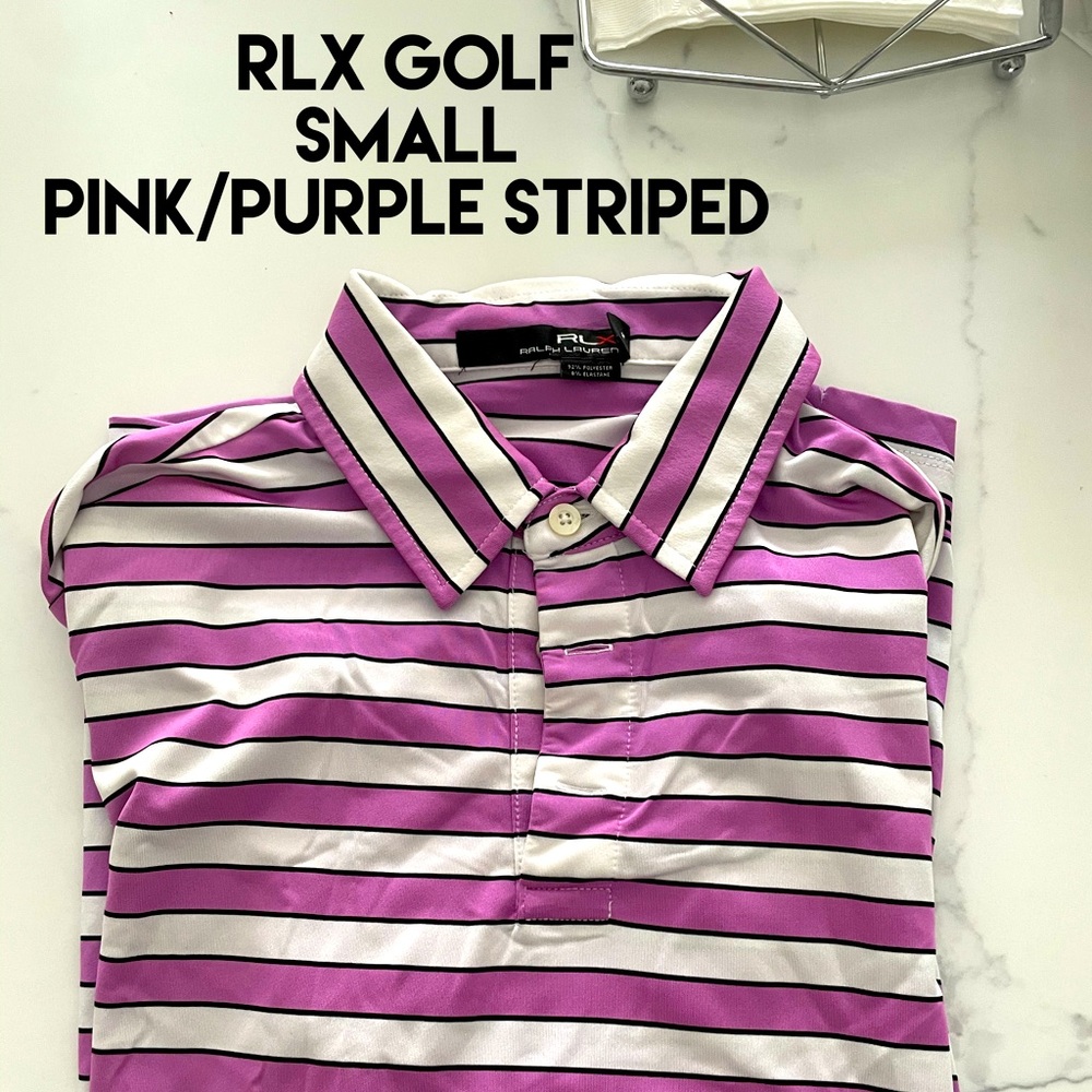 RLX Golf purple/pink stripes